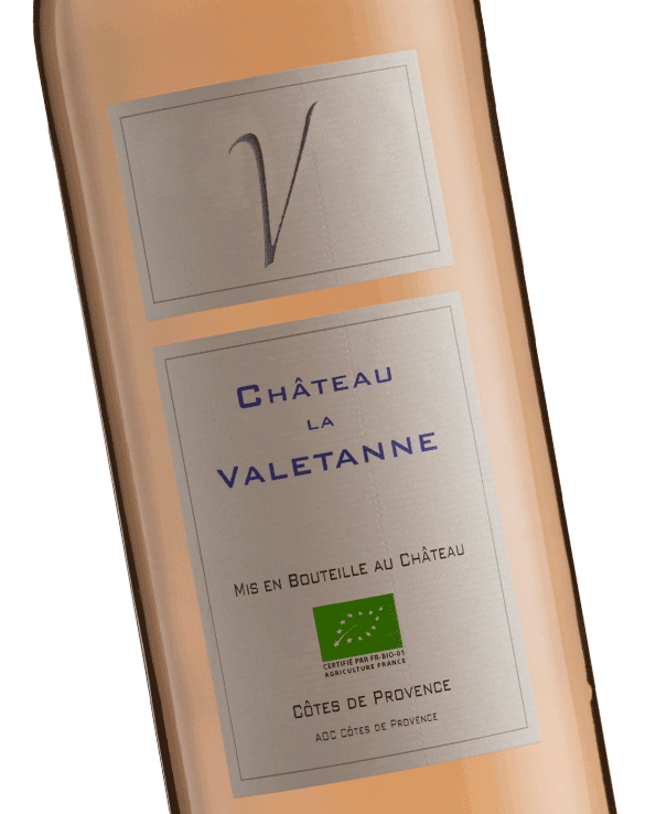 vin rosé AOC Côtes de Provence du Château la Valetanne domaine viticole à La Londe